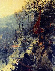 Theodor Rocholl Kampf um die Bergfeste Hophu china oil painting image